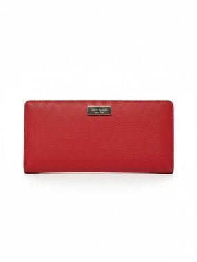 Kate Spade Red Saffiano Bifold Wallet